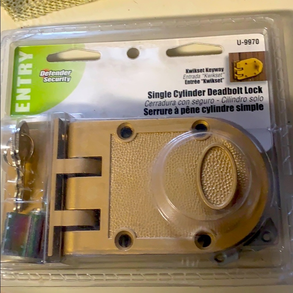 DEADBOLT SINGLE CYLINDER LOCK BNWT